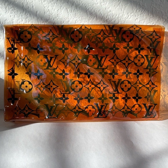 Louis Vuitton Monogram plastic Clutch bag toiletry pouch amber transparent lux - Picture 3 of 9